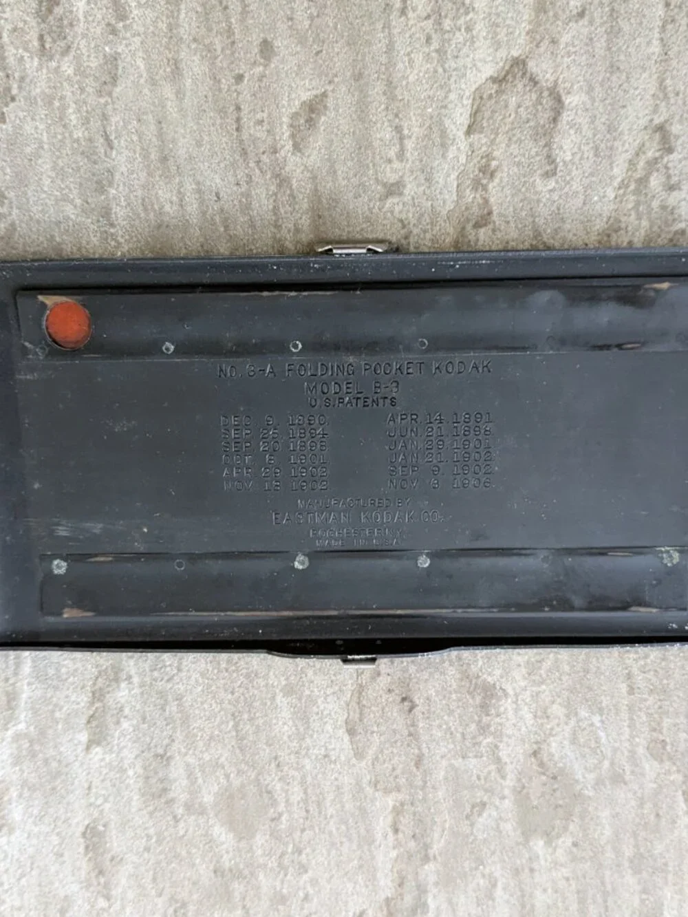 Kodak No.3A Folding Pocket Model B3 1890-1906 Camera (Red Bellows) - Picture 8 of 14